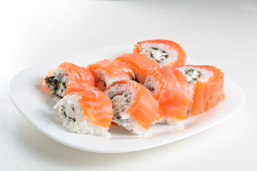 Bad example of cooking sushi Philadelphia. Cooking at the bad restaurant or first home experience