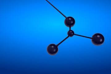 3d rendering  molecule