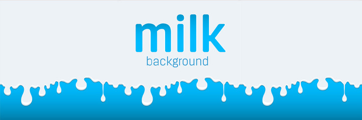 Creative vector illustration of flow and drip of milk. Splash drop cream. Art design food. Dairy product. Abstract concept graphic element. White liquid yogurt drink.