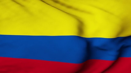 The Colombian flag waving in the wind. The Colombia flag flaps in the breeze, filling the whole frame. See portfolio for similar and much more! - Powered by Adobe