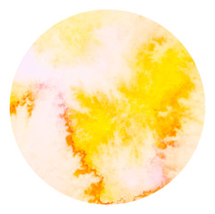 Fototapeta premium isolated watercolor circle yellow