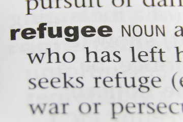 The Word Refugee Close Up