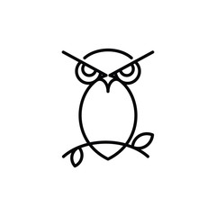 Owl Flat Icon Vector Template Design Illustration