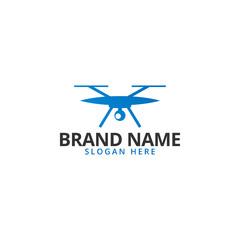 Simple drone silhouette logo design template