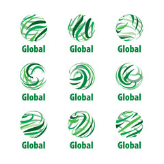 vector logo globe