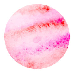 isolated, watercolor pink circle