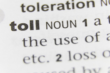 The Word Toll Close Up