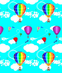 Naklejka premium pattern of balloons