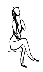 Instant sketch, woman