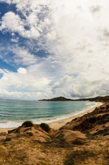 Scenics from the bay of Cabo Pulmo, where the desert meets the sea, Baja California sur Mexico.