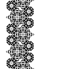 Obraz premium Embroidery frame. Seamless border for design. Handicraft background. Card with stitches and place for text.