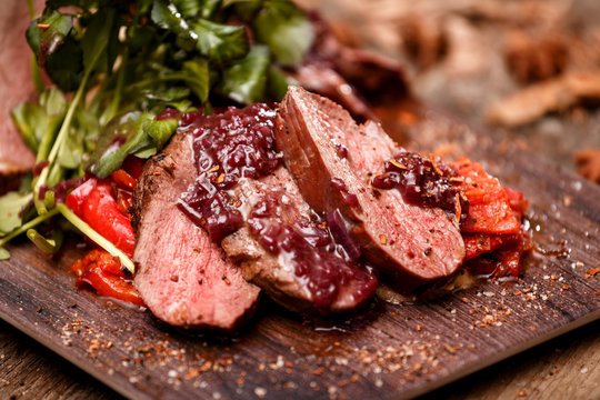 Gerauchtes vom Hirsch und Sellerie mit Paprika No2