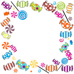 Colorful sweet candies. Traditional candies for Seker Bayram holiday background. Greeting card background