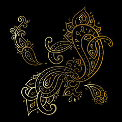 Paisley background. Hand Drawn ornament. Vector illustration