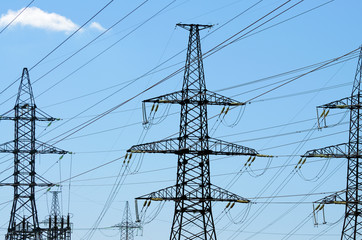 Electric current transmission line.
