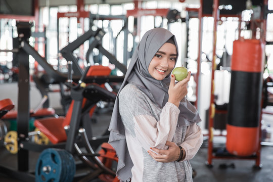Healthy asian muslim woman hijab