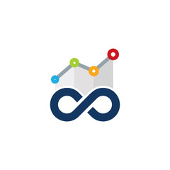 Stats Infinity Logo Icon Design