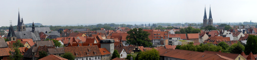 Fototapeta na wymiar Top view of Quedlinburg