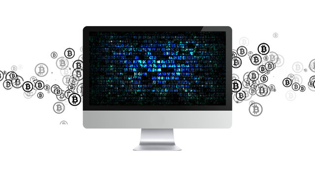 Extraction of cryptocurrency. Mining bitcoin. Mining of crypto currency