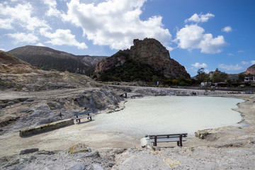 thermal mud in Vulcano, Aeolian Islands