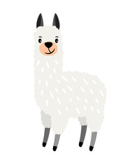 Cute alpaca icon