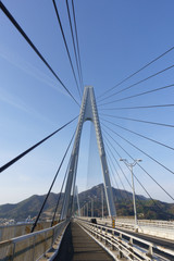 Ikuchibashi bridge's view from on the bridge in Hiroshima, Japan