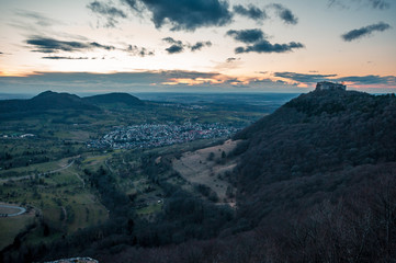 Sonnenuntergang auf der Schwäbischen Alb