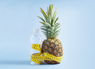 Healthy Diet Food. Pineapple, orange, kiwi, healthy water balance. Concept