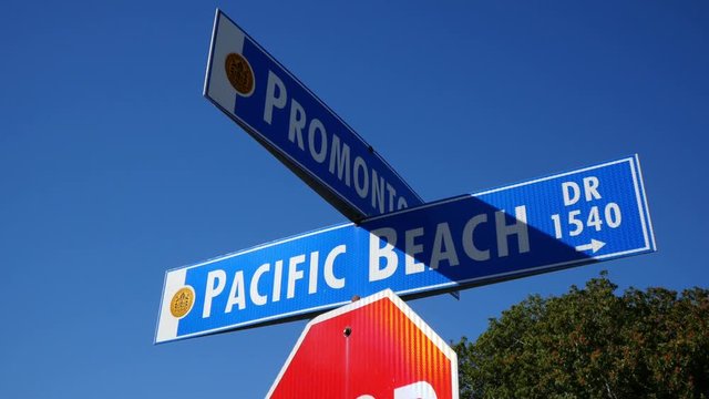 Street sign in California in 4K 