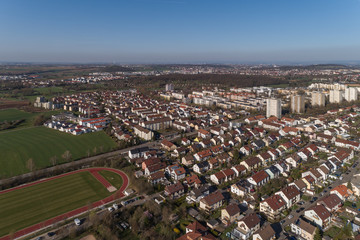 Luftaufnahme des Stuttgarter Stadtteils Giebel