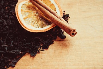 Traditional tea with fruit additives.