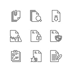 Outline icons. Files
