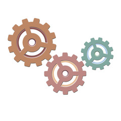 Color gears. Vector illustration