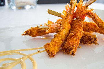 Aperitivo de langostino.