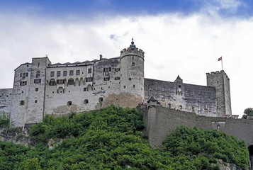 Fototapeta na wymiar Hohensalzburg Castle (Festung Hohensalzburg). Salzburg, Austria.