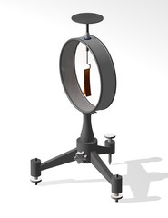 Electroscope. Used in physics education to demonstrate the principles of electrostatics. 3D illustration isolated on a white background.