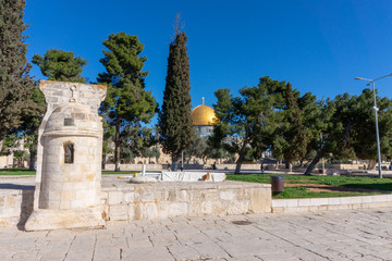Fototapeta na wymiar view of the Temple Mount in Jerusalem, Israel