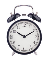 alarm clock wooden plank colored background