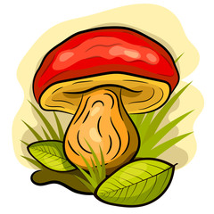 Mushroom organic logo.
