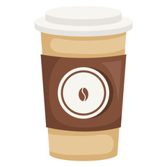 coffee plastic cup icon vector illustration design