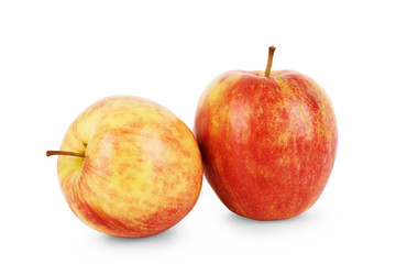 Fresh red apple isolated on white. With clipping path