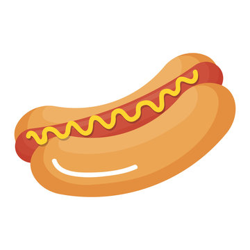 delicious hot dog icon vector illustration design