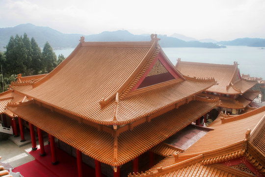 Monastery of Wenwu at the Sun Moon Lake, Taiwan