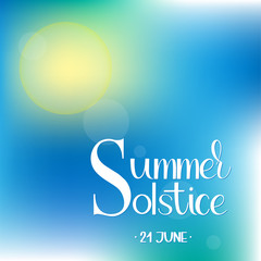 Summer solstice lettering. Elements for invitations, posters, greeting cards