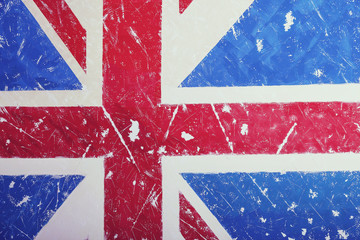 United Kingdom Flag with a vintage and old look