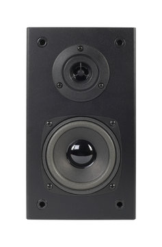 Music and sound - Front view loudspeaker enclosure. Isolated