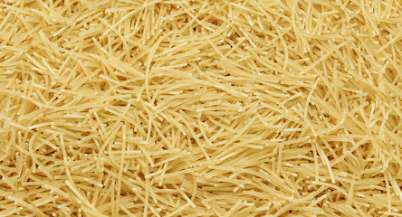 Group of vermicelli pasta texture top view