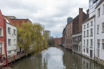 Canal view in Ghent, Belgium