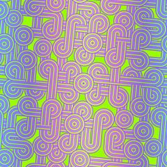 Disco party abstract seamless background Trendy style Transparent glow neon light effect Vector illustration