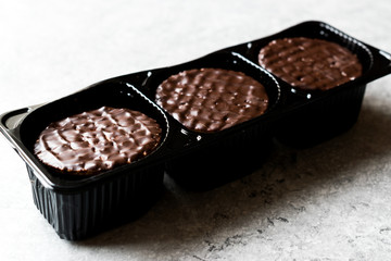 Chocolate Covered Round Jaffa Cookies in Plastic Box / Container